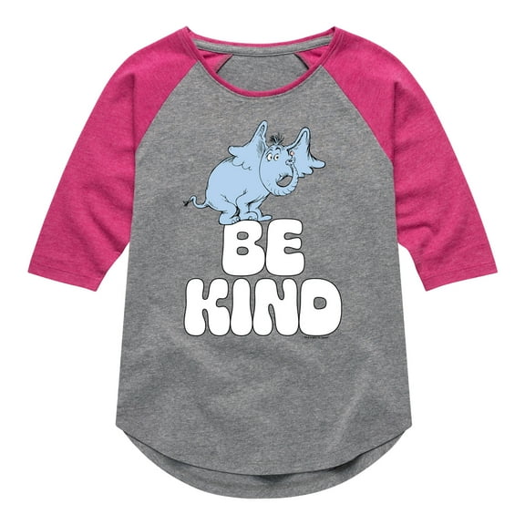 Horton Hears A Who - Horton Be Kind - Toddler & Youth Girls Raglan Graphic T-Shirt