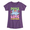 thumbnail image 1 of Horton Hears A Who - Horton Peace Love Happiness - Toddler & Youth Girls Short Sleeve Graphic T-Shirt, 1 of 5