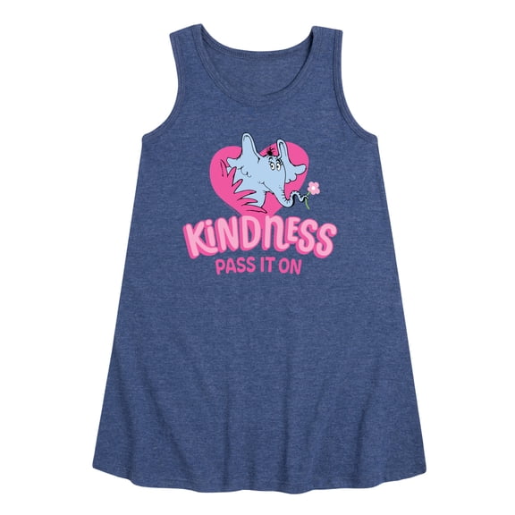 Horton Hears A Who - Kindness Pass It On - Toddler & Youth Girls A-line Dress