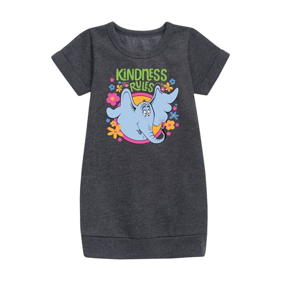 Horton Hears A Who - Kindness Rules - Toddler & Youth Girls Fleece Dress