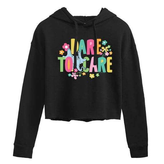 Horton Hears a Who - Dare To Care - Juniors Cropped Pullover Hoodie