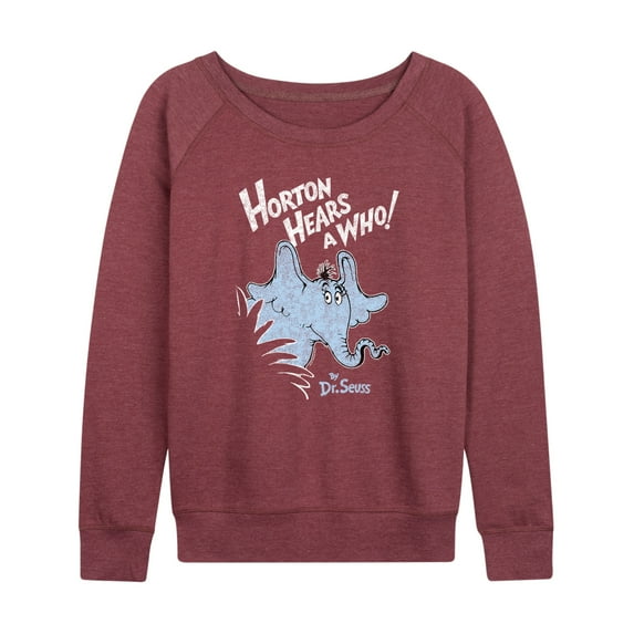 Horton Hears a Who - Distressed - Women's Lightweight French Terry Long Sleeve Shirt