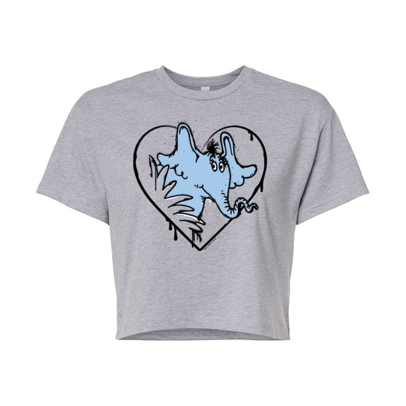 Horton Hears a Who - Heart - Juniors Cropped Cotton Blend T-Shirt