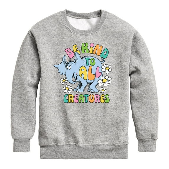 Horton Hears a Who - Horton Be Kind To All Creatures - Toddler & Youth Crewneck Fleece Sweatshirt