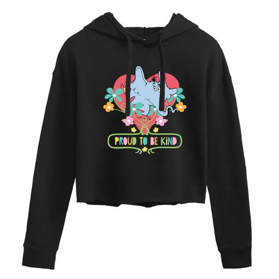 Horton Hears a Who - Proud To Be Kind - Juniors Cropped Pullover Hoodie