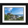 thumbnail image 1 of Horton, Janet 32x23 Black Ornate Wood Framed with Double Matting Museum Art Print Titled - Cape Elizabeth-Maine-USA Portland Head Light, 1 of 4