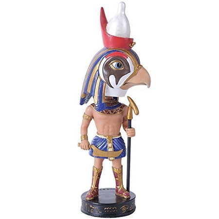 Horus The Egyptian God Of War And Hunting Bobblehead With Hieroglyphic Base