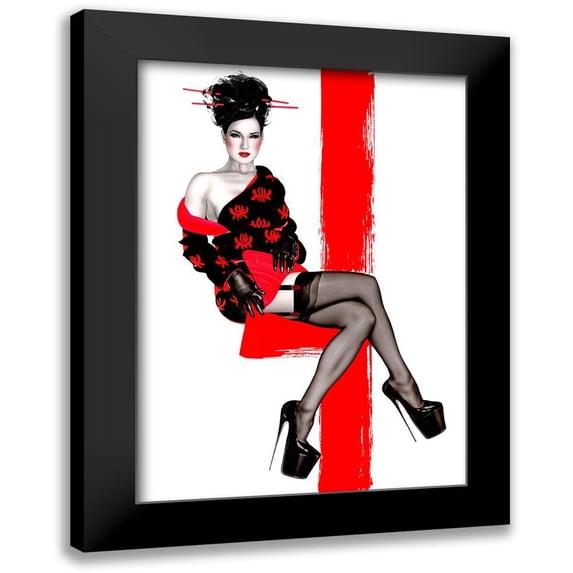 Horwath, Sara 18x24 Black Modern Framed Museum Art Print Titled - Redflower
