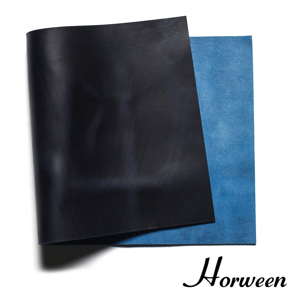 Horween Cavalier Leather Panel, Ink Blue