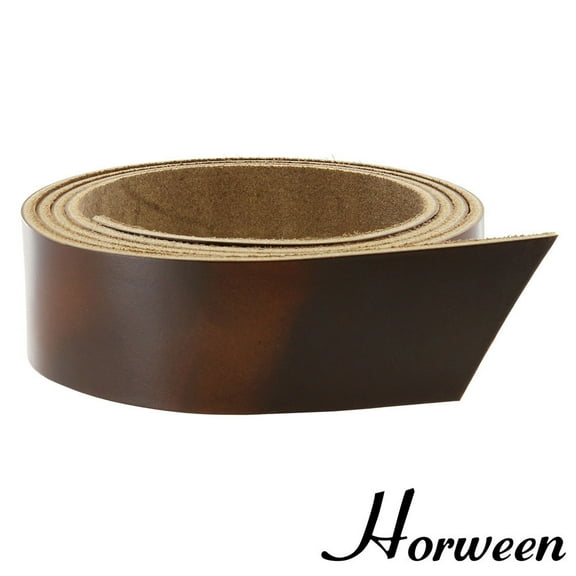Horween Cavalier Leather Strap, Carolina Brown, 55" to 60" Long, Multiple Weights