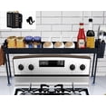 thumbnail image 1 of Horynar Spice Rack for Countertop Over the Stove Spice Shelf for Kitchen Spice Rack Organizer with Extra Basket and Hooks Countertop Black Spice Rack Shelf Great for Magnetic Stove Top Shelf, 1 of 8