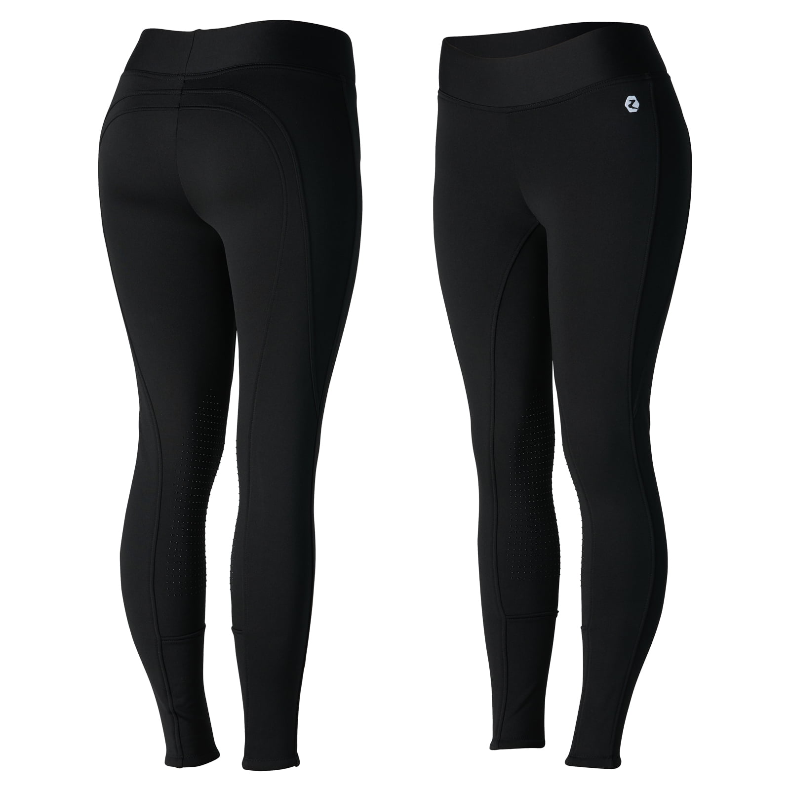 Collants D'équitation Femme Horze Active - Hiver, Silicone, Taille 26, Noir
