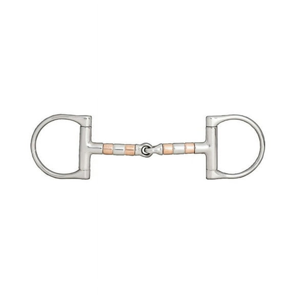 Horze Copper Roller D-Ring Snaffle Bit