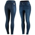 thumbnail image 1 of Horze Kaia Womens High Waist Denim Silicone Full Seat Breeches, 1 of 6