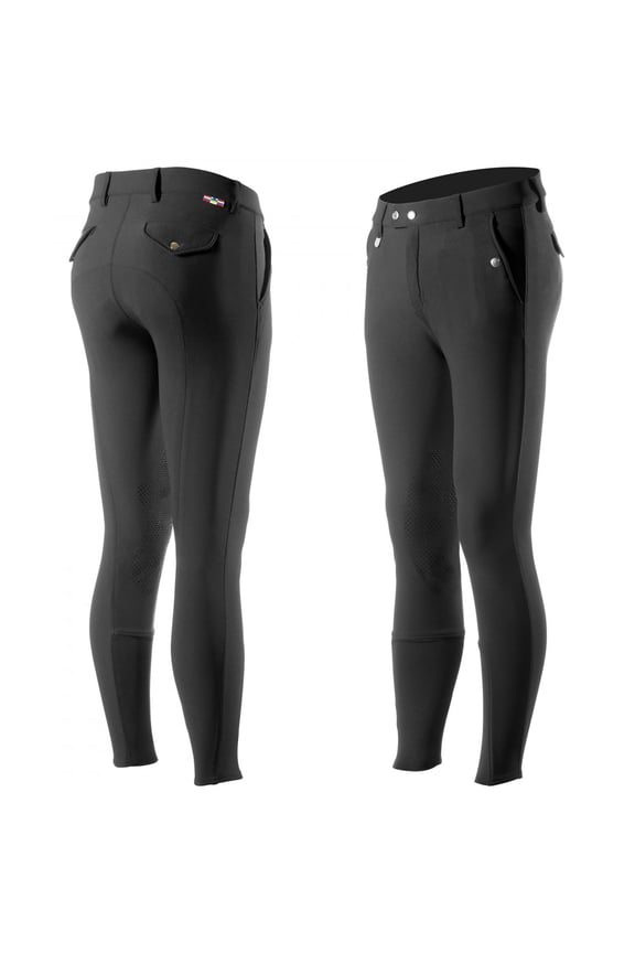 Mens Grand Prix Silicone Knee Patch Breeches