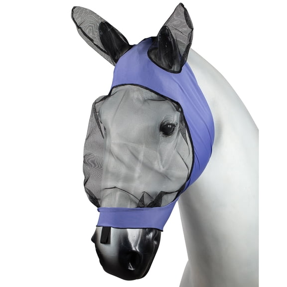 Horze Soft Stretch Breathable Lycra Mesh Insect Fly Mask with Ear Protection