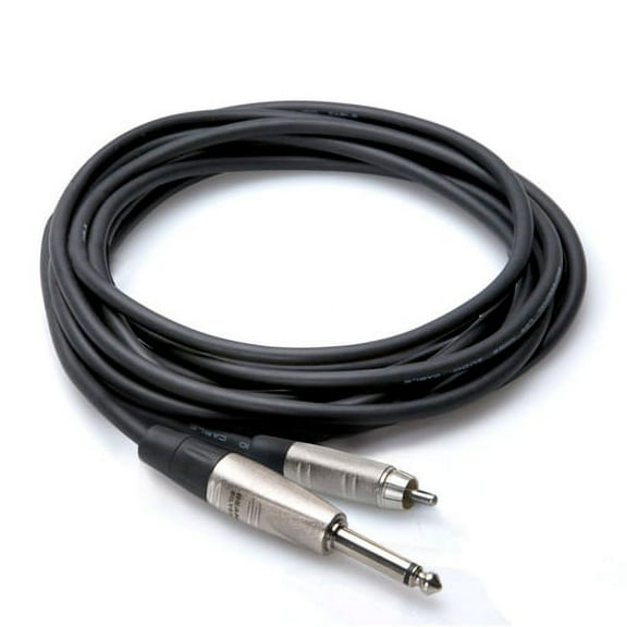 Hosa Pro HPR-020 Unbalanced Interconnect Cable 1/4" TS Male to RCA Male 20 foot