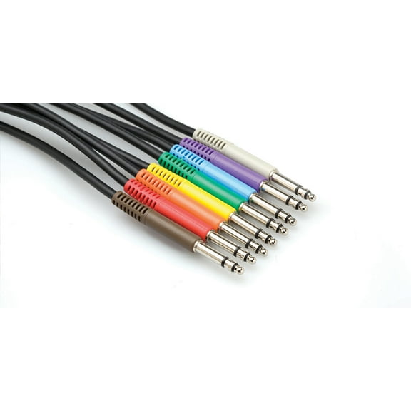 Hosa TTS-830 Balanced TT Patch Cable 8-pack 1 foot