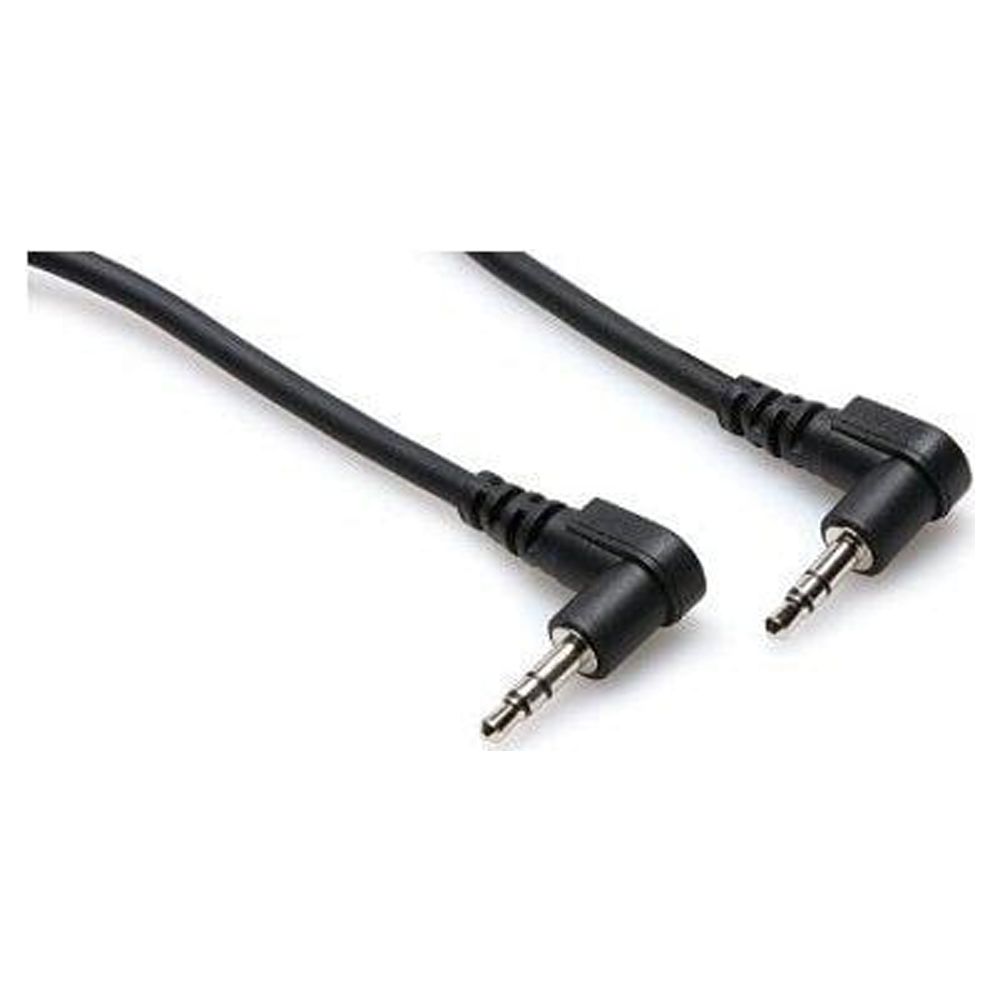 Hosa CMM-103RR Right-Angle 3.5mm TRS to Right-Angle 3.5mm TRS Stereo Interconnect Cable, 3 feet - image 1 of 3