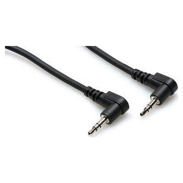 Hosa CMM-103RR Right-Angle 3.5mm TRS to Right-Angle 3.5mm TRS Stereo Interconnect Cable, 3 feet