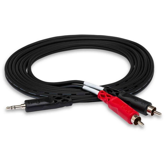 Hosa CMR-225 Stereo Breakout Cable - 3.5 mm TRS to Dual RCA - 25 ft.