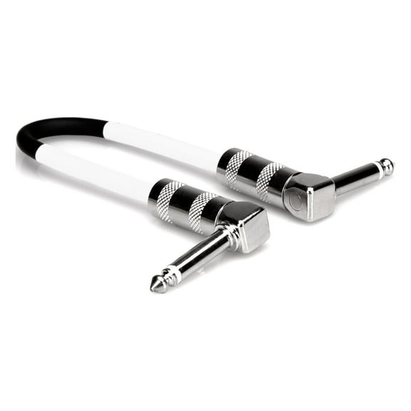 Hosa CPE-118 Guitar Patch Cable, Hosa Right-angle to Same, 18 in