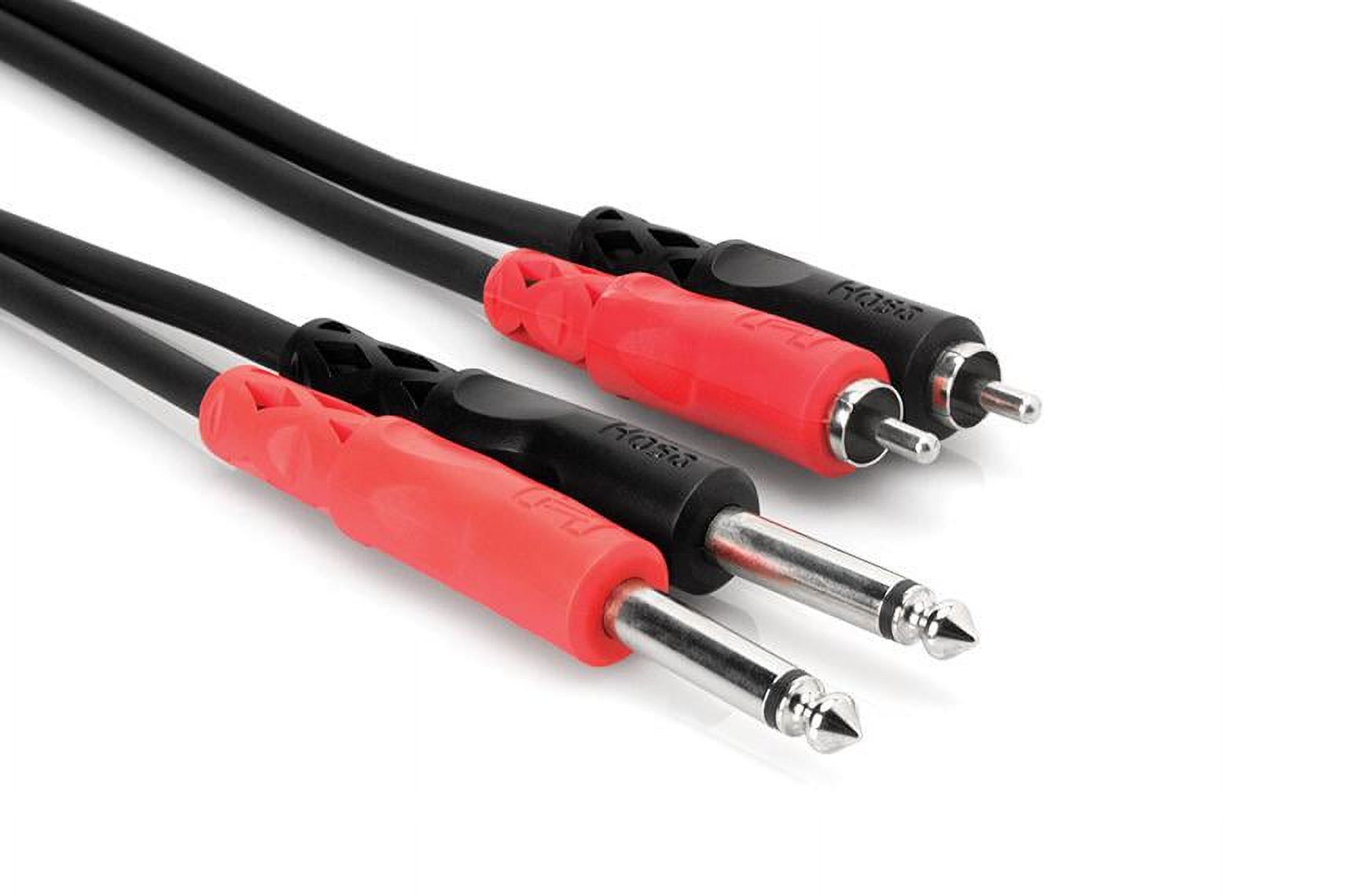 Hosa CPR-203 Stereo Interconnect Cable, Dual 1/4in TS to Dual RCA - 10 ft. - image 1 of 3