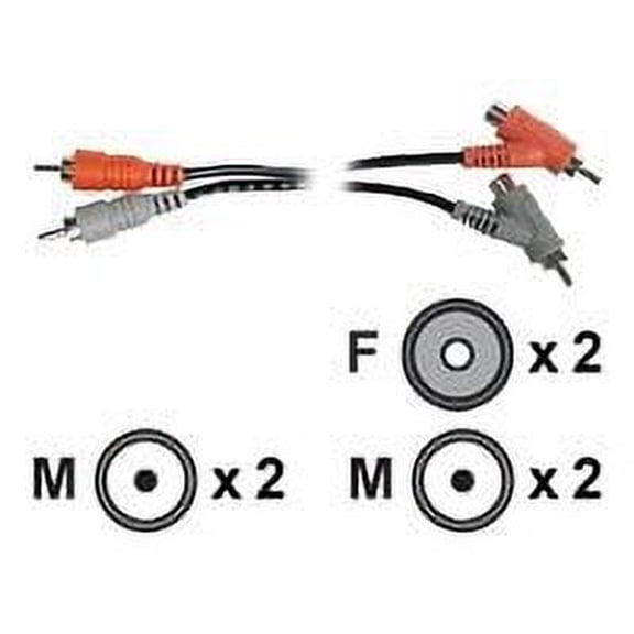 Hosa CRA-202PB Dual RCA to Dual RCA Piggy Back 6 Foot Cable Professional Wire