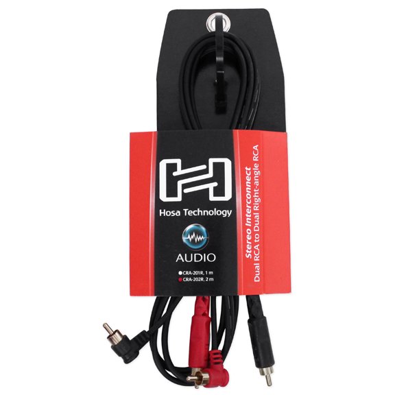 Hosa Stereo Intercon Dual Rca-Dual R-Angle Rca 6.6 ft  [MISC ACCESSORY]