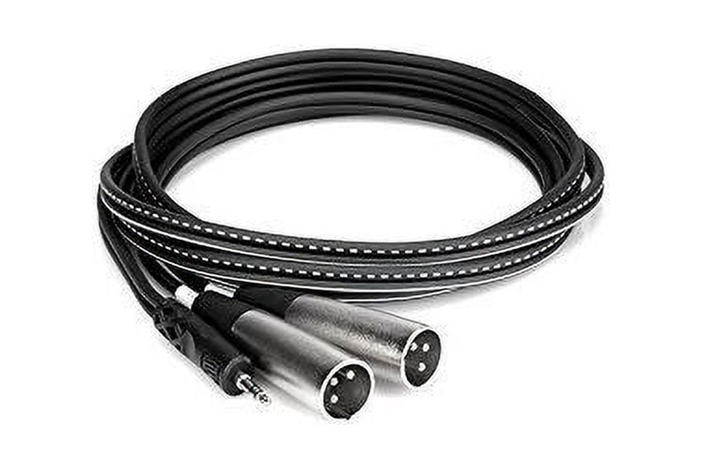 Hosa CYX-402M 3.5 mm TRS to Dual XLR3M Stereo Breakout Cable, 6.5 feet