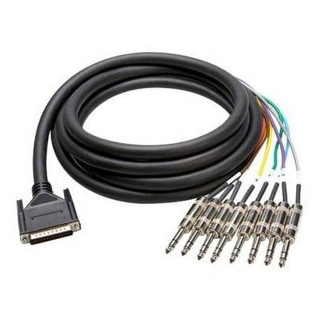 Hosa Technology 6.56'/2m Male DB-25 to 8x Stereo Male 1/4" Phone Balanced Snake Cable