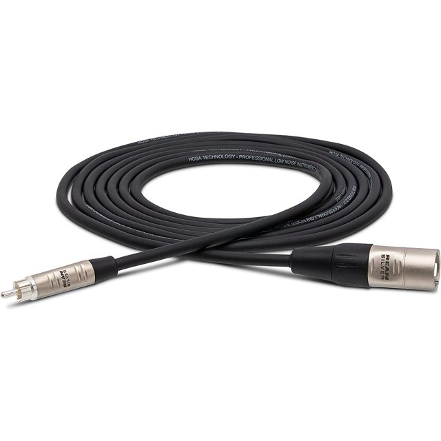 Hosa HRX020 REAN RCA to XLR3M Pro Unbalanced Interconnect Cable, 20