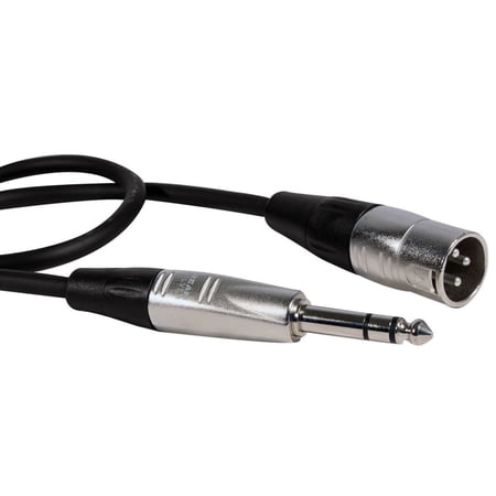 Hosa Technology 1.5' REAN 1/4" TRS to XLR3M Pro Balanced Interconnect Audio Cable