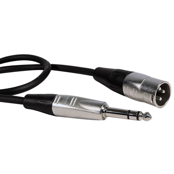 Hosa Technology 1.5' REAN 1/4" TRS to XLR3M Pro Balanced Interconnect Audio Cable