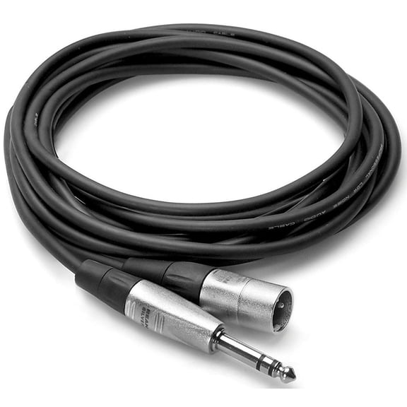 Hosa Technology Balanced 1/4" TRS Male to 3-Pin XLR Male Audio Cable, 5'
