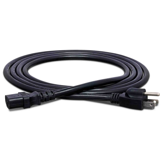 Hosa Technology 8' IEC C13 to NEMA 5-15P Power Cord, 14 Gauge