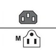 thumbnail image 1 of Hosa Technology 8' Right-Angle IEC C13 to NEMA 5-15P Power Cord, 1 of 2