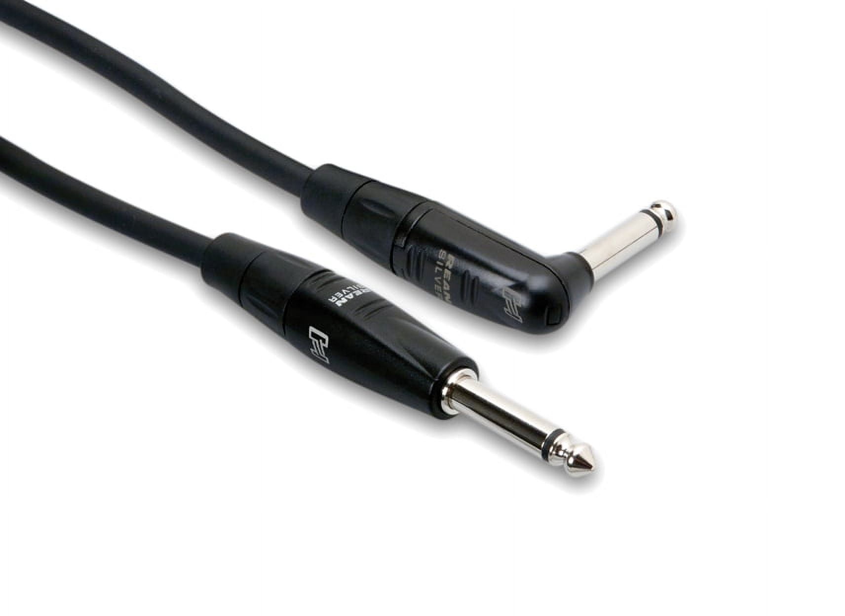 Hosa HGTR-005R REAN Straight to Right-Angle Pro Guitar Cable, 20 AWG Oxygen-Free Copper (OFC) Conductor, 90% OFC Braided Shield, 5 Feet Length