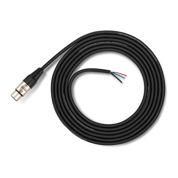 Hosa Pro HXFB-010-BULK Balanced Series Interconnect XLR3F to Blunt, 10'