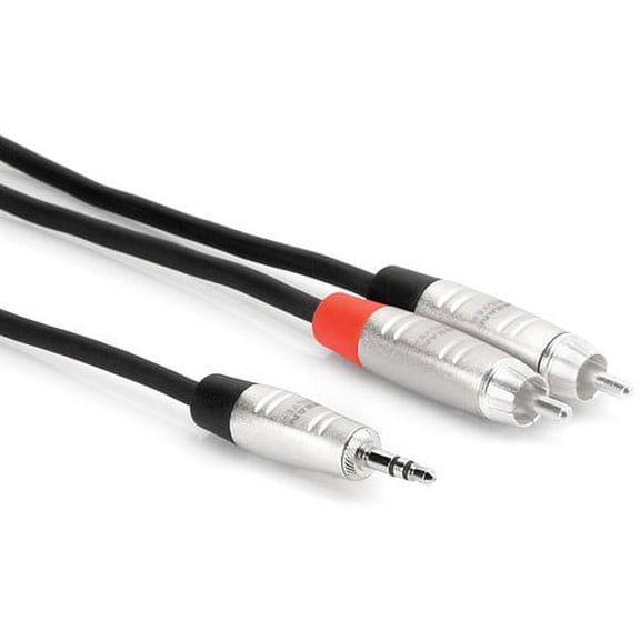 Hosa Pro STR Brkot Rean 3.5Mmtrs-Dual RCA 6FT  [PROFESSIONAL AUDIO]