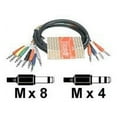 thumbnail image 1 of Hosa Technology 2m Four TRS 1/4" Male to Eight TS 1/4" Male Insert Snake Cable, 1 of 3