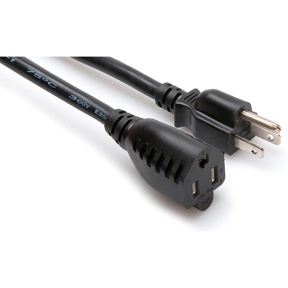Hosa Technology 15' NEMA 5-15R to NEMA 5-15P Power Extension Cord