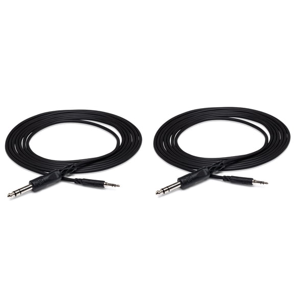 Hosa Technology 2x Stereo Mini Male to Stereo 1/4" Male Cable, 10'