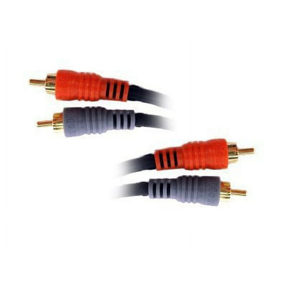Hosa Technology 3.3'/1m 2 RCA Male to 2 RCA Male Stereo Interconnect Cable, Gold Contacts