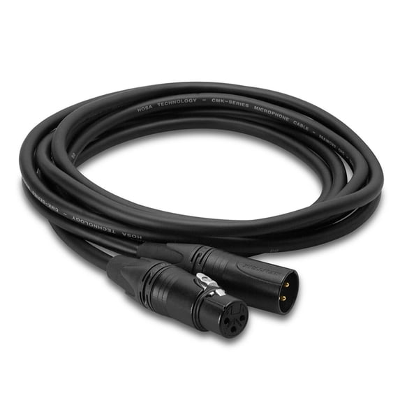 Hosa Technology 3' 3 Pin XLR Male to 3 Pin XLR Female Microphone Cable with Neutrik Connectors