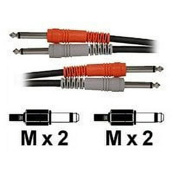 Hosa Stereo Interconnect Dual 1/4 in TS to Same -20 foot