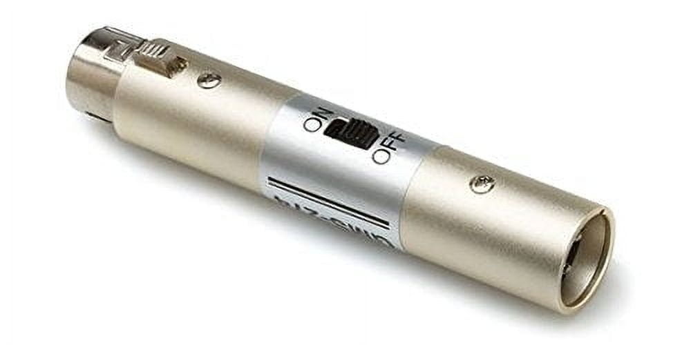 Hosa Technology GMS Microphone Power Switch, XLR3F to XLR3M, 1.76 oz