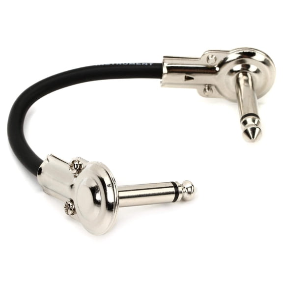 Hosa Guit Patch CBL Low-Profile R-Angle-Same 6In  [PROFESSIONAL AUDIO]