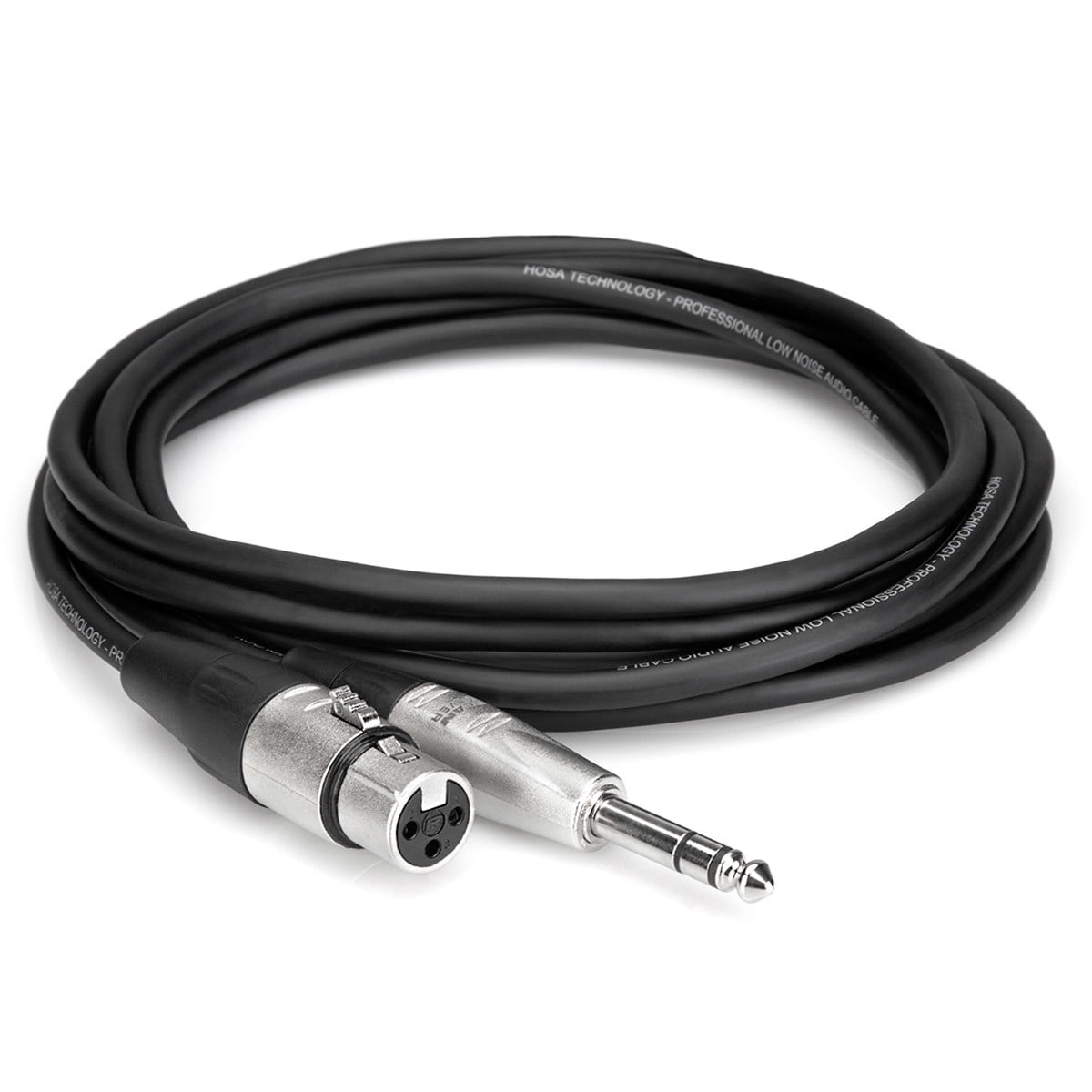 Hosa Technology Hosa 1' Balanced 3 Pin XLR Female to Stereo (TRS) 1/4" Male Audio Interconnect Cable with Metal Head