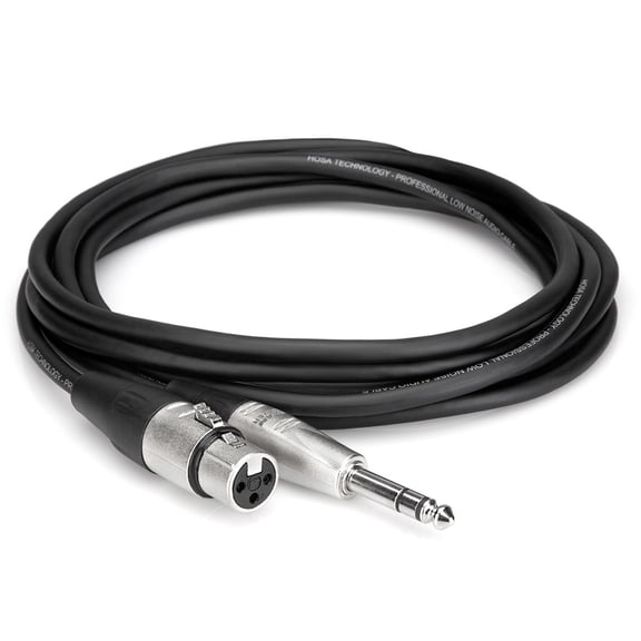 Hosa Technology Hosa 1' Balanced 3 Pin XLR Female to Stereo (TRS) 1/4" Male Audio Interconnect Cable with Metal Head